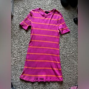 Sanctuary Pink and Orange Mini Dress fits a sz L 10-12